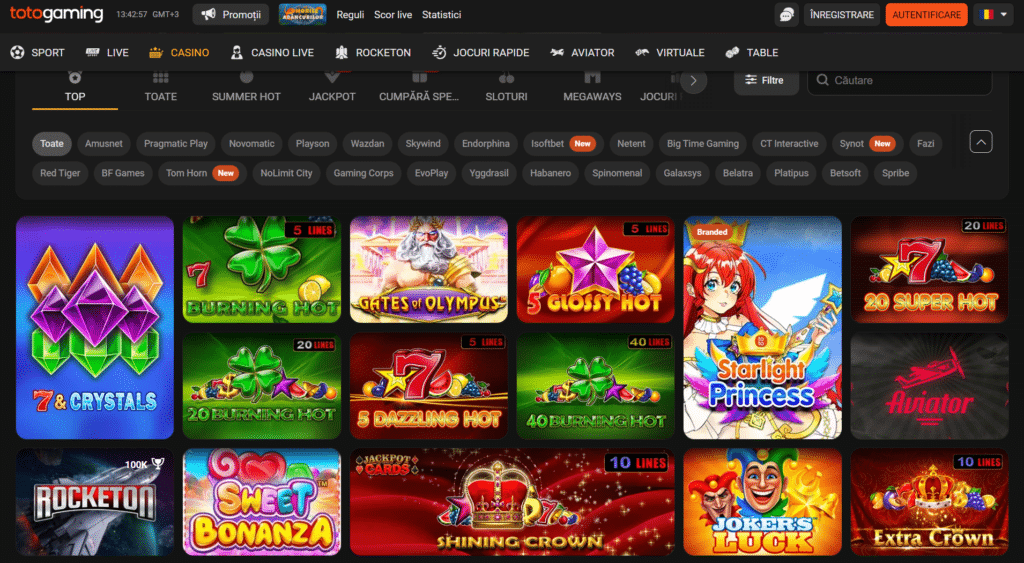 Jocuri cu sloturi la TotoGaming Casino