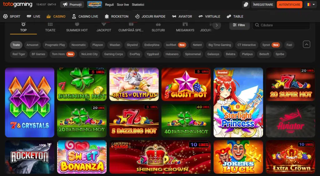 Jocuri cu sloturi la TotoGaming Casino