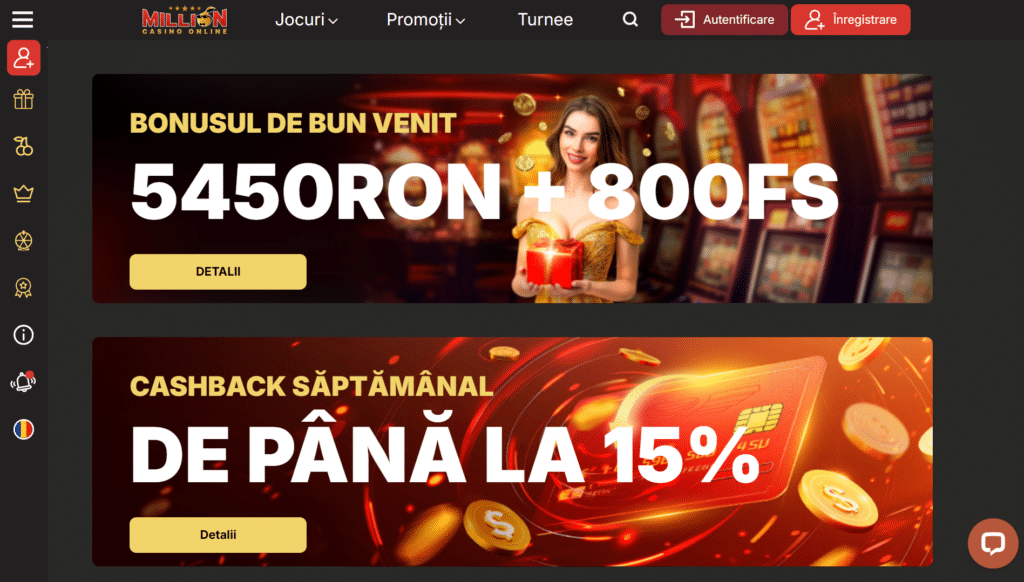 Million casino Bonus de bun venit pentru cazinou