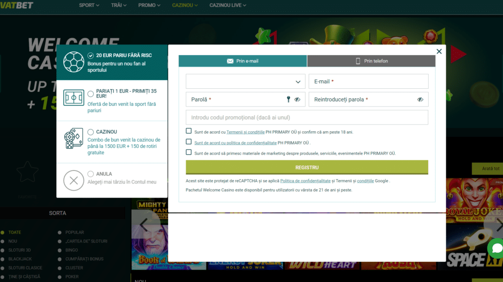 vivabet registru