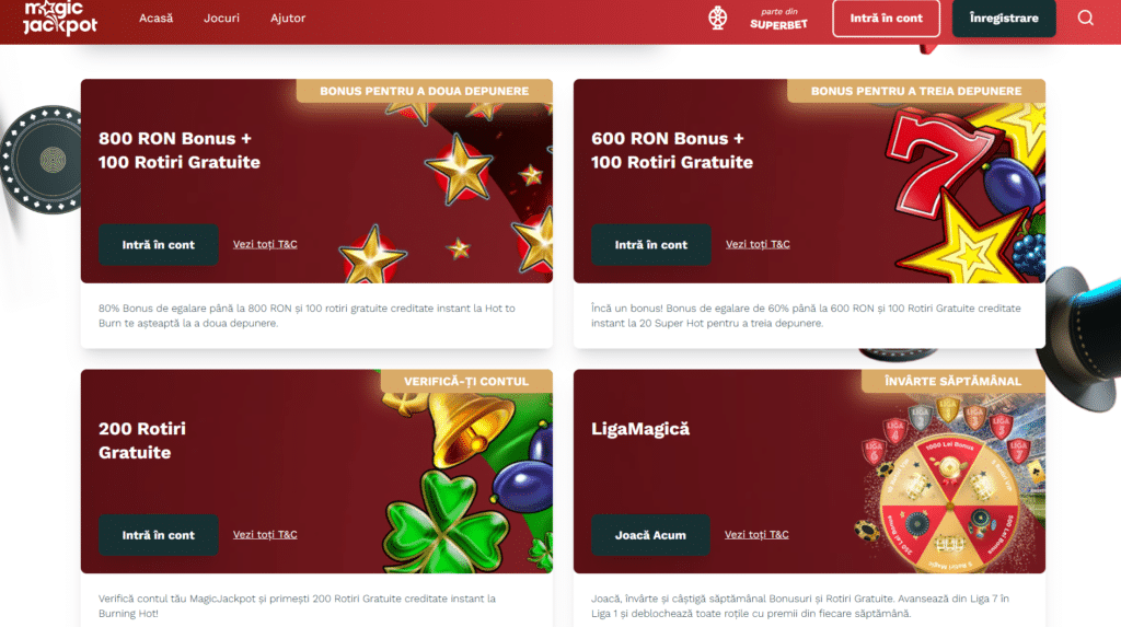 Bonus de bun venit pentru cazinou