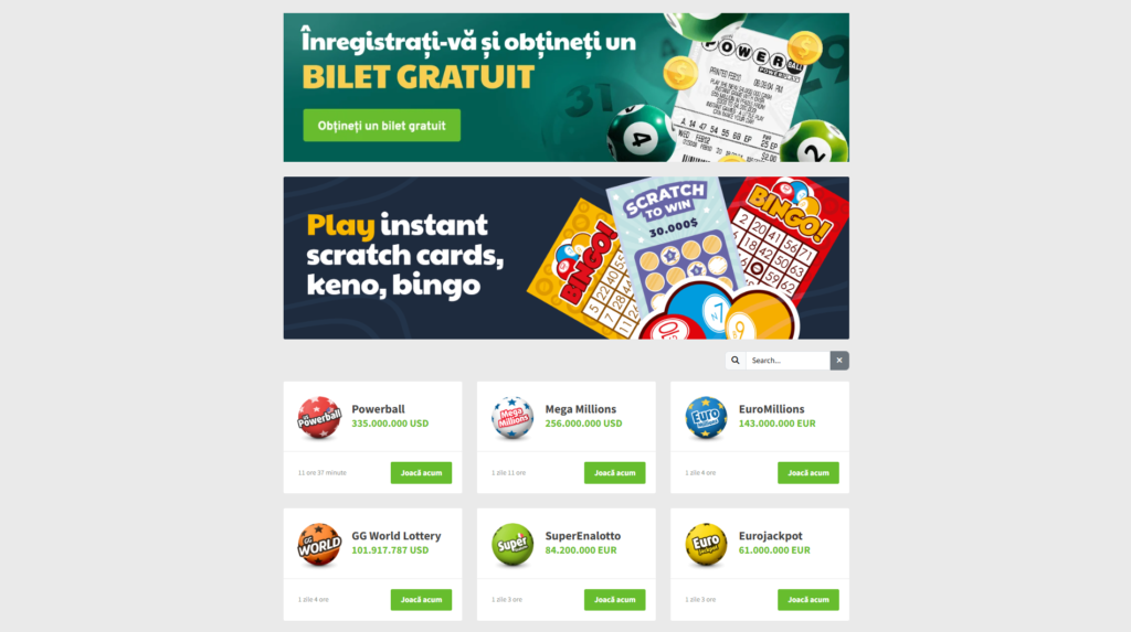 Jocuri disponibile la Loteria LottoPark